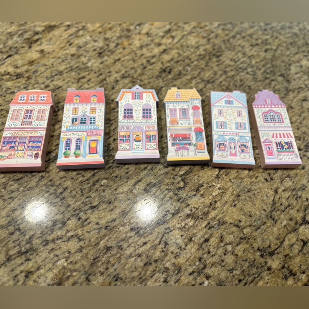 Lenox Village Flats: 1997 Wooden Plaques Complete Set Of 6